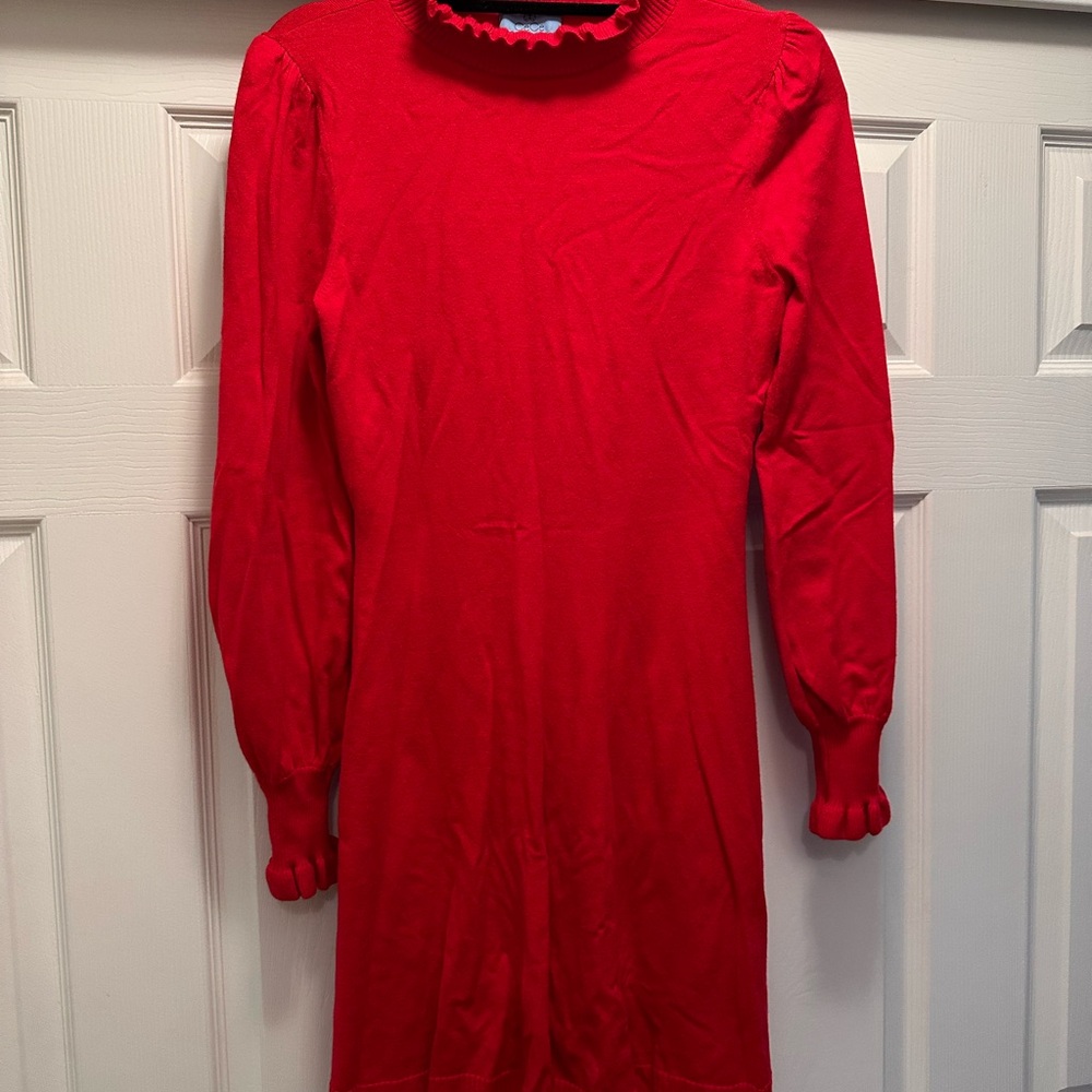 CeCe Red Long Sleeve Dress